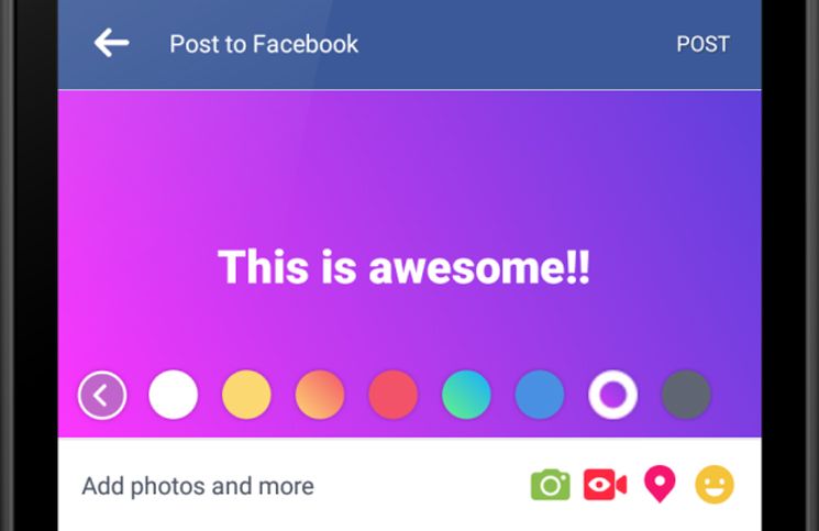 Facebook’ta Metin Bazlı Paylaşımlara Renkli Arka Planlar Geliyor